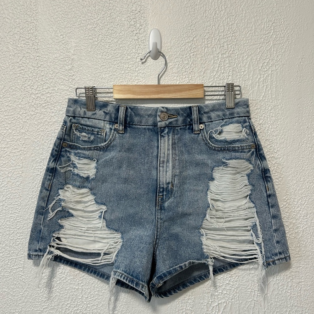 American Eagle Outfitters Ripped Blue Jean Shorts